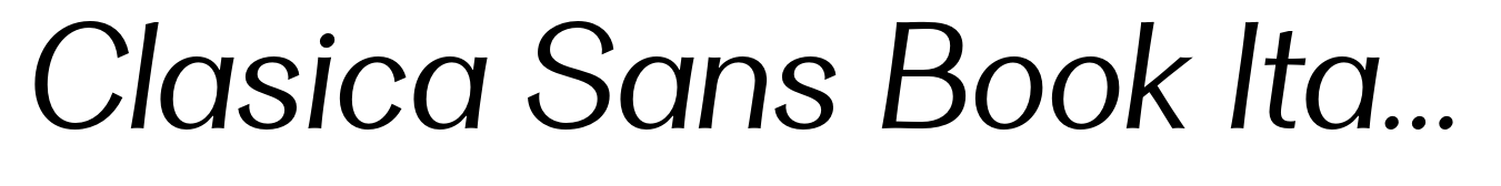 Clasica Sans Book Italic